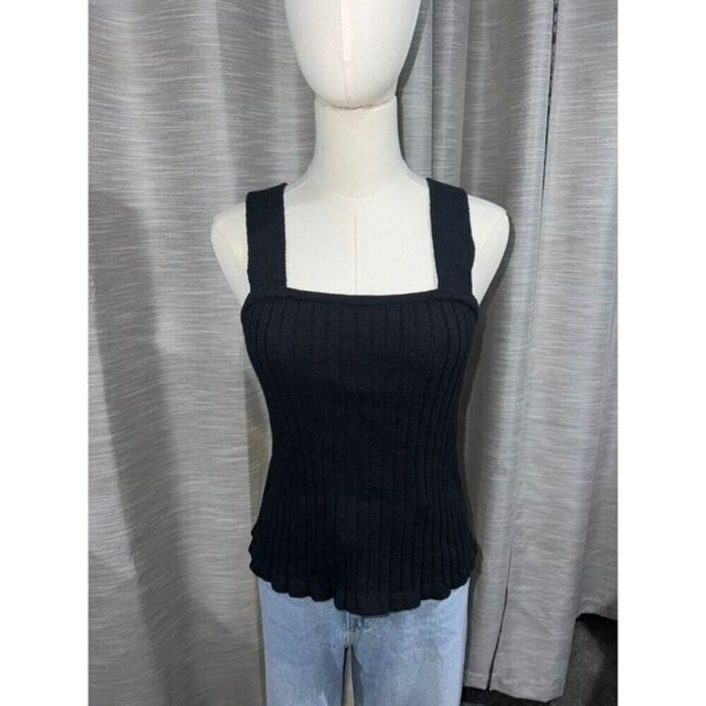 Madewell Squareneck tank top medium in‎ black